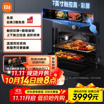 国家补贴、PLUS会员：米家 MIJIA MQR02M 嵌入式蒸烤一体机 P1 58L 深空灰