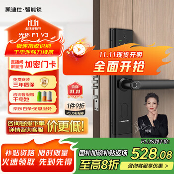 国家补贴：凯迪仕 kaadas 智能门锁 入户门电子智能锁 光环F1（V3）