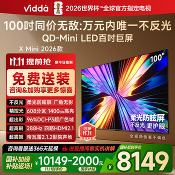 Vidda X Mini 2026款100VX3Q 液晶电视 100寸 固定挂架送装一体