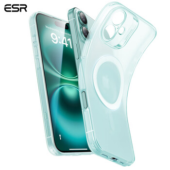 亿色【安全无铅认证】适用iphone16promax手机壳苹果15promax保护壳16/15系列Magsafe磁吸充电防摔防刮 【磨砂绿】磁吸软壳 苹果16