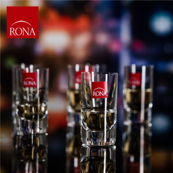 【6支装】捷克进口RONA水晶玻璃白酒杯烈酒杯直身吞杯一口杯杯 6支70毫升白酒杯