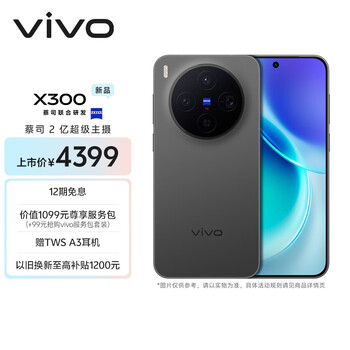 vivo X300 5G手机 12GB+256GB 纯粹黑