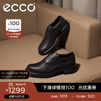 爱步（ECCO）牛津鞋男鞋 男士皮鞋牛皮休闲皮鞋 都市奥斯陆550284 摩卡棕55028401178 41