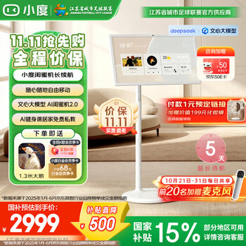 小度添添闺蜜机 长续航 4K AI魔画数字人 语音控制 追剧 健身K歌  七夕礼物 旋转大屏 移动显示器 【长续航版】6+128G