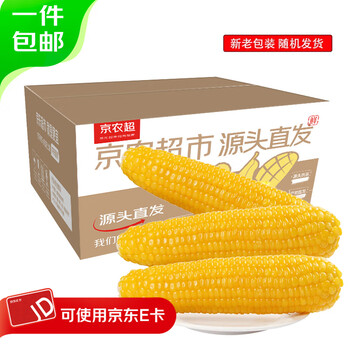 京农超东北糯玉米棒软糯香甜真空包装粘非水果玉米粒黏玉米苞米早餐代餐 黄糯新玉米1600g（200g*8支) 产地直发