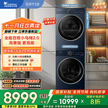 大件超省、PLUS会员：小天鹅 小乌梅2.0高奢版 TG10VE60+TH10VE60 热泵洗烘套装