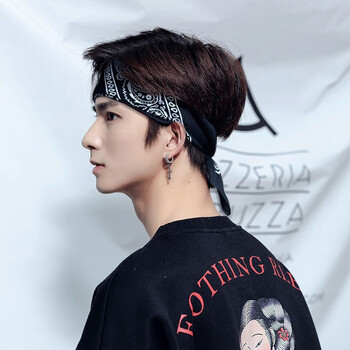 韩版潮男士运动发带束头带发箍头饰宽边字母发卡发饰宝宝头套头花饰品