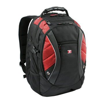 十字勋章 牛津包airflow透气防泼水双肩电脑背包书包 红色