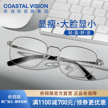 essilor 依视路 钻晶防蓝光A4超薄镜片1.56-1.67折射率*2现片 800度（钛框➕原厂加工）
