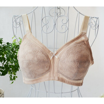 加大内衣女文胸加肥无钢圈大罩杯薄款全杯中年妈妈舒适bcdef 肤色 80c