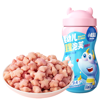 小鹿蓝蓝婴幼儿星星泡芙蓝莓味宝宝婴儿零食宝宝易吞咽42g