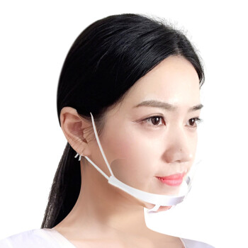 谋福CNMF 透明防雾口罩 酒店餐饮口罩 卫生厨师口罩 厨房口罩 （耐用款10只装） 8001