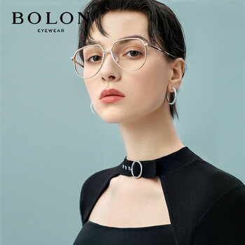 bolon暴龙眼镜光学镜oversize潮流风优钛不规则近视眼镜框bt1510b30