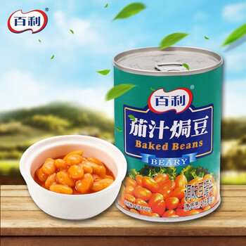百利茄汁焗豆415g香焖茄汁芸豆罐头调味品即食方便食品
