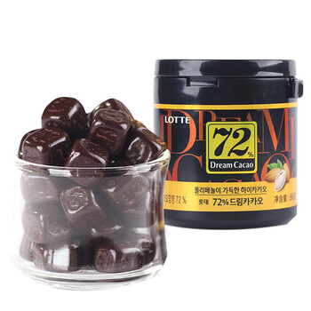 乐天韩国进口lotte乐天72 黑巧克力86g 6罐苦味巧克力豆休闲零食品乐天72 黑巧克力86g 3罐 图片价格品牌报价 京东