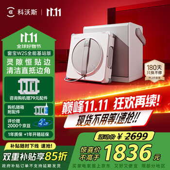 ECOVACS 科沃斯 W2S系列 WG893-12 擦窗机器人