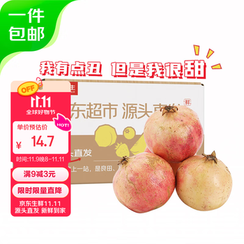 移动端、京鲜生 河南软籽石榴 净重4.5斤