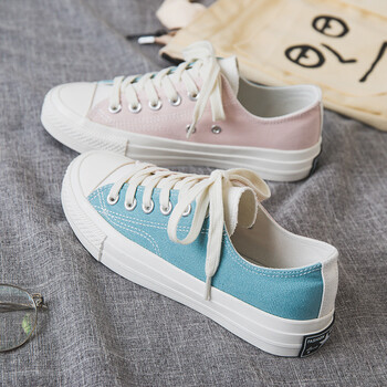 2019新品 儿童拼色帆布鞋女大童夏夏季12大童少女孩帆布鞋子13初中