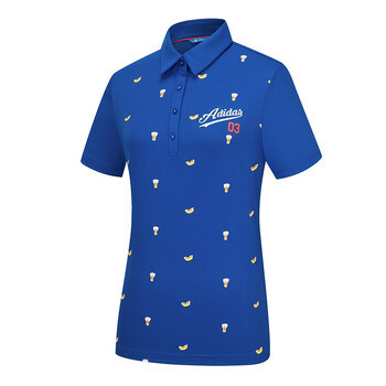 高尔夫女士adidascv8767浅蓝色服装球衣高尔夫t恤