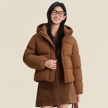 阿迪达斯（adidas）550蓬通勤防风保暖鸭绒羽绒服面包服女子冬季立领 L码