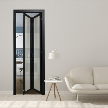 现代轻奢折叠门推拉门定制折叠门钛镁铝合金门隔音浴室门卫生间门厕所