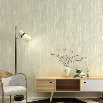 家富美墙纸壁纸无纺布现代简约素色卧室客厅书房电视背景墙北欧风格加厚3d静压非自粘浅米色长9 7米 宽0 53米请购买糯米胶贴 图片价格品牌报价 京东