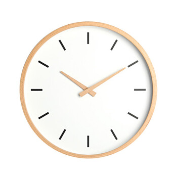 钟表家用挂钟现代简约客厅北欧实木个性创意时尚卧室艺术静音时钟 c2