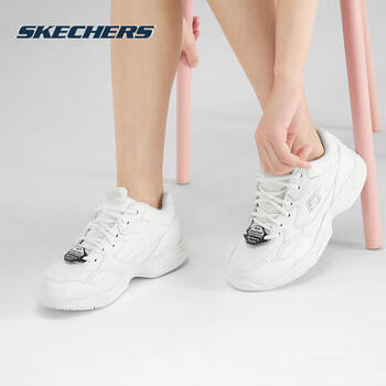 斯凯奇女鞋运动鞋舒适熊猫鞋时尚潮流工作鞋白色休闲鞋 7