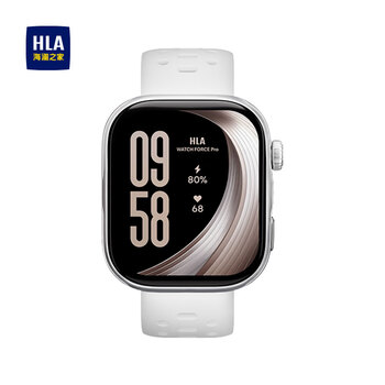 HLAWATCH FORCE Pro海澜之家智能手表健康监测运动跑步轻薄大屏 绽芒白11 40MM×46MM