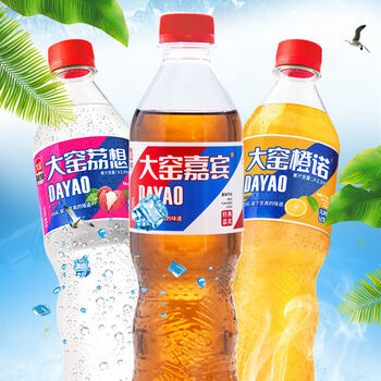 大窑汽水嘉宾大窑橙诺碳酸饮料520ml塑料瓶荔枝味怀旧老汽水 荔想嘉宾