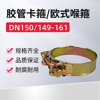 蓝宇星琳 3611胶管卡箍抱箍油管卡扣 欧式喉箍DN150/149-161 1个