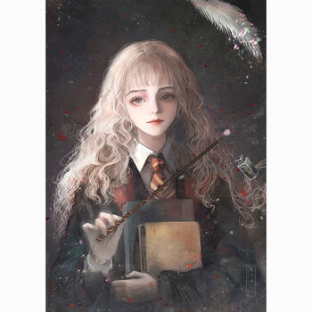 哈利波特霍格沃茨木质拼图1000片魔法学院成年人儿童玩具