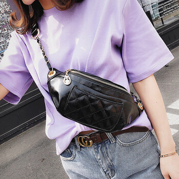 胸包女2018潮韩版斜挎包小清新少女小挎包链条夏季女包gg 黑色