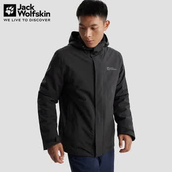 jackWolfskin德国狼爪男士抓绒内胆三合一A62276黑色2XL