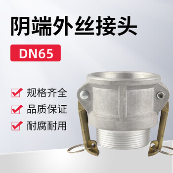 蓝宇星琳 铝合金阴端外丝接头DN65  起订数量：3个