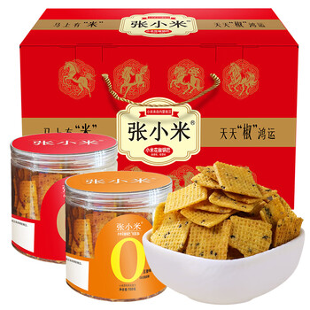 张小米小米锅巴150g*6罐 马上有米 花椒锅巴礼盒 休闲零食 茶歇