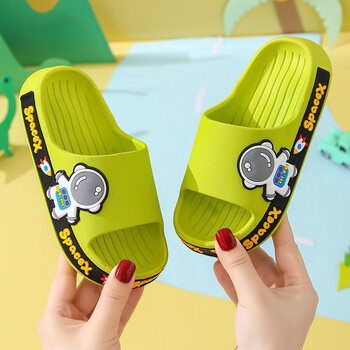 温小影（HELLO YING）儿童拖鞋男童夏季新款软底防滑可爱女太空居家室内凉拖 果绿【材质升级】 34/35(脚长20.5cm)约8岁