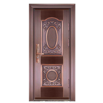 进户门防盗门铜门别墅大门铜单门豪华入户真铜门不锈钢镀铜门 铜门(带