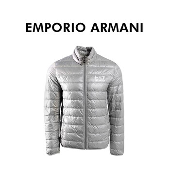 EMPORIO ARMANI阿玛尼新款秋冬季男轻薄羽绒服保暖外套8NPB01灰色M