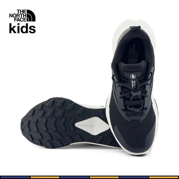 北面童鞋男女儿童运动鞋户外休闲鞋透气网鞋黑色|83O4 KT0/黑色 35 码 内长22cm