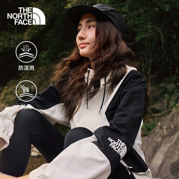 The North Face北面防风夹克女户外防泼水短款外套8EXC 沙丘白/ROU XL