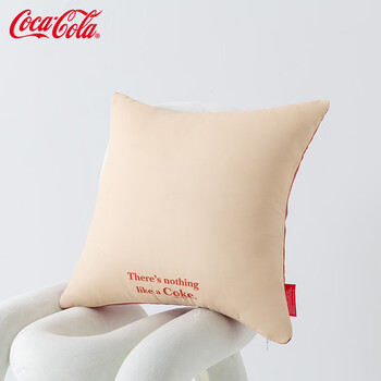 可口可乐抱枕办公室午睡沙发靠垫汽车抱枕 其乐无穷 含枕芯 45*45cm一对装（磨毛款）