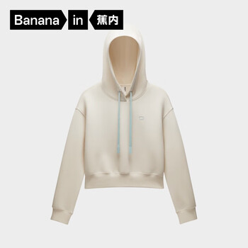 蕉内【刘浩存同款】非常503Relax女士连帽四季卫衣舒适显瘦透气运动 牙白 S