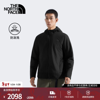 北面（The North Face）棉服男VENTRIX户外DRYVENT防水保暖连帽外套25秋冬新品|8FJ6 JK3/宇宙黑 L /175