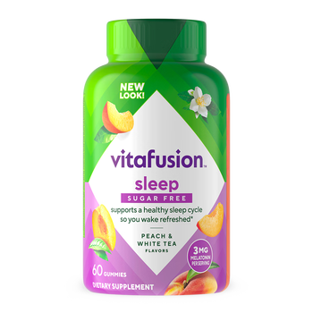 Vitafusion【效期新】美国进口3mg褪黑素改善睡眠倒时差sleepwell 睡眠软糖 60粒*1瓶