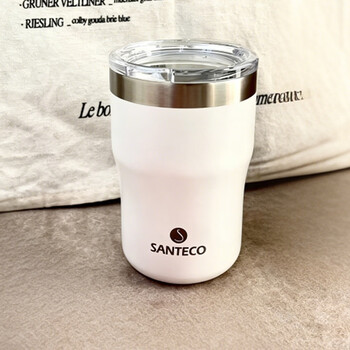 哈尔斯咖啡杯高颜值不锈钢便携随行生日礼物保温杯白色300ml