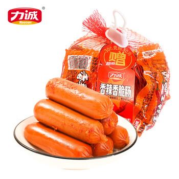 力诚（Reecen）深海鱼竹轮海洋健康零食鱼肉小吃休闲即食健康烤肠 香辣香脆肠 30g * 44根 【6月25日到期 】