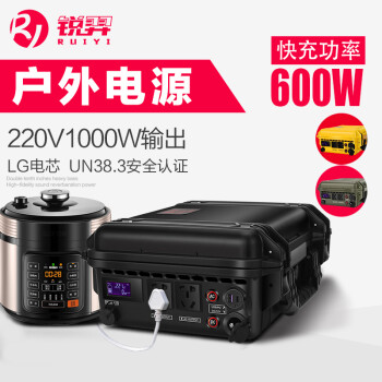 锐羿 户外电源220v移动电源1000W777Wh至2745Wh大容量家庭备用车载蓄电池自驾游聚餐 黑武士 锐羿RY-1000W1373WH（市电2.5h充满