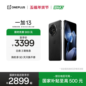一加 13 12GB+256GB 黑曜秘境 oppo 高通骁龙 8至尊版 6000mAh电池 智能游戏电竞5G旗舰手机 国家补贴