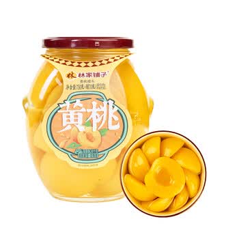 林家铺子黄桃罐头经典系列2罐装开罐即食大日期 【750g+赠70g】*2罐黄桃罐头